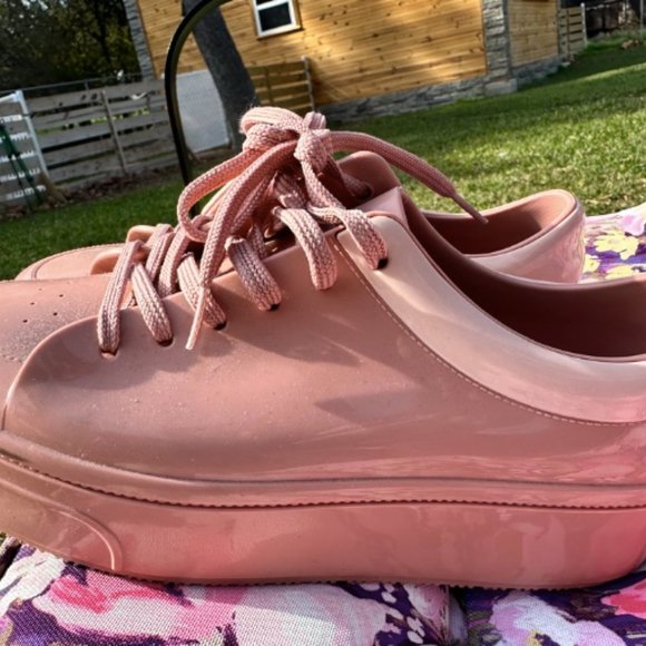 Melissa Pink Platform Jelly Sneakers 8 - Picture 10 of 11